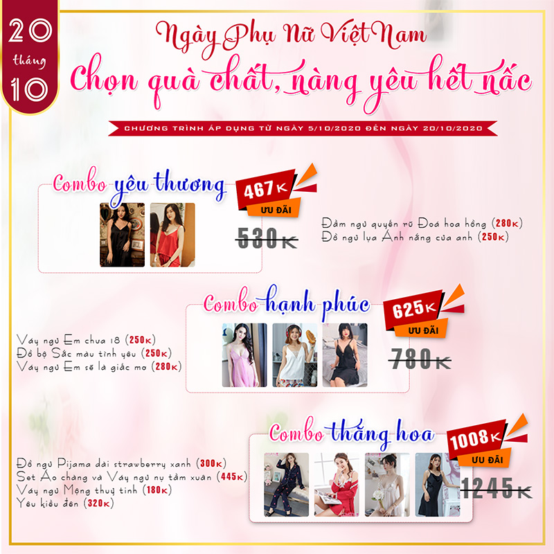 20/10: Chọn quà chất, nàng yêu hết nấc - Chọn ngay !