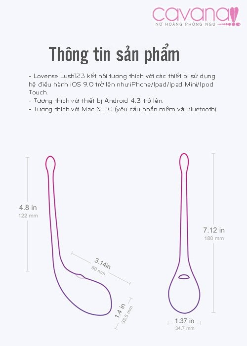 Trứng rung tình yêu Lush Lovense Trứng rung tình yêu Lush Lovense