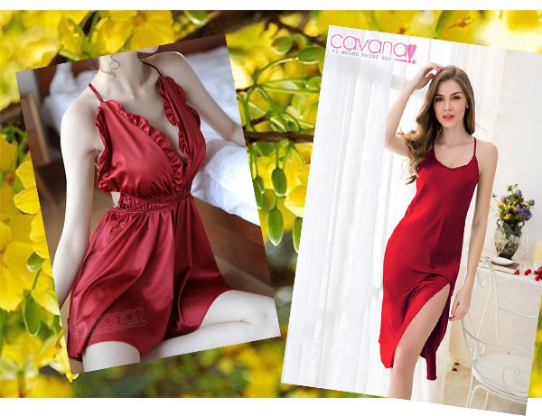 9 mẫu váy ngủ gợi cảm với sắc đỏ may mắn dành tặng vợ năm mới Tết 2020