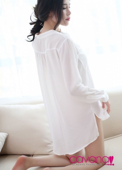 Áo ngủ gợi cảm Hững Hờ - Trắng