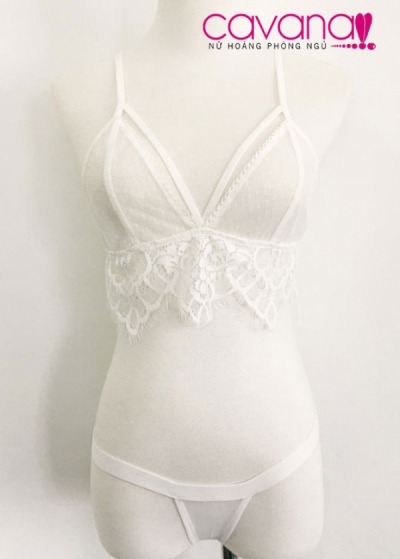 Bộ Bra set ren Chiến Binh Bóng Đêm - Trắng