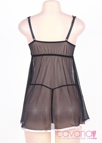 Đầm ngủ Bigsize Cục Cưng - Đỏ Đen