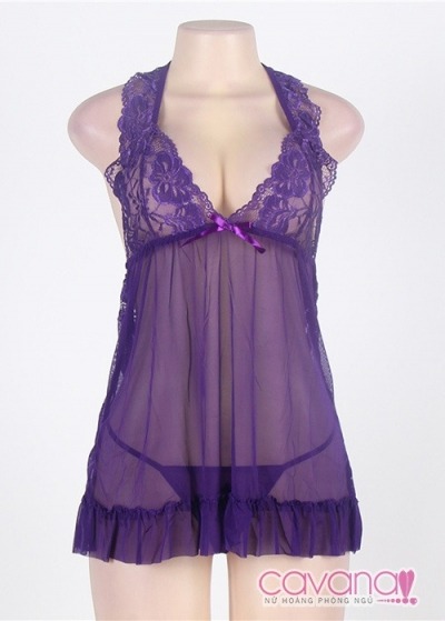 Đầm ngủ Bigsize Duyên Dáng - Tím