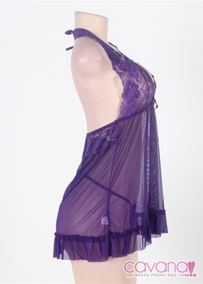 Đầm ngủ Bigsize Duyên Dáng - Tím