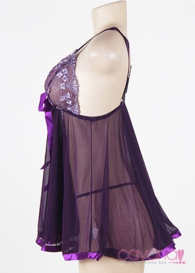 Đầm ngủ Bigsize Nét Đẹp Tiềm Ẩn - Tím