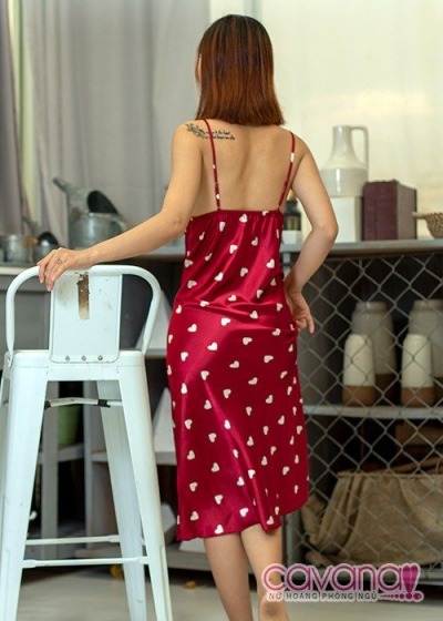 Đầm ngủ cao cấp Vườn Tình Yêu - Đỏ