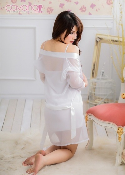 Đầm ngủ gợi cảm Bóng Dáng Thiên Thần - Trắng