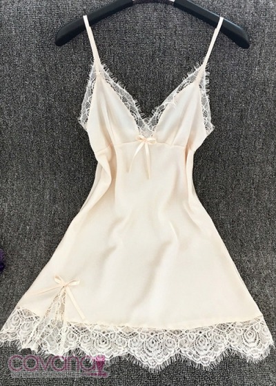 Đầm ngủ gợi cảm Em gái nhỏ - Kem