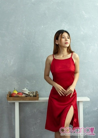 Đầm ngủ gợi cảm Giọt nắng bên thềm - Đỏ