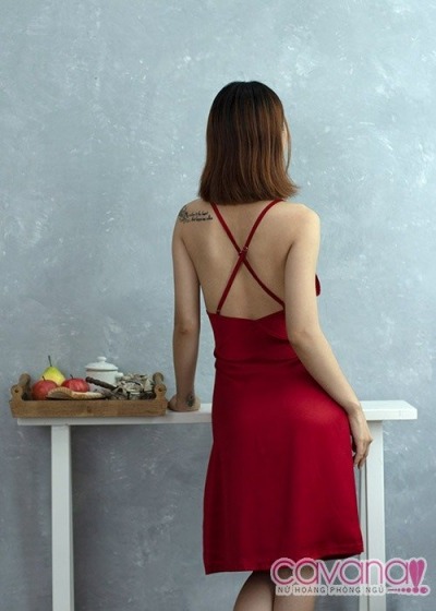 Đầm ngủ gợi cảm Giọt nắng bên thềm - Đỏ