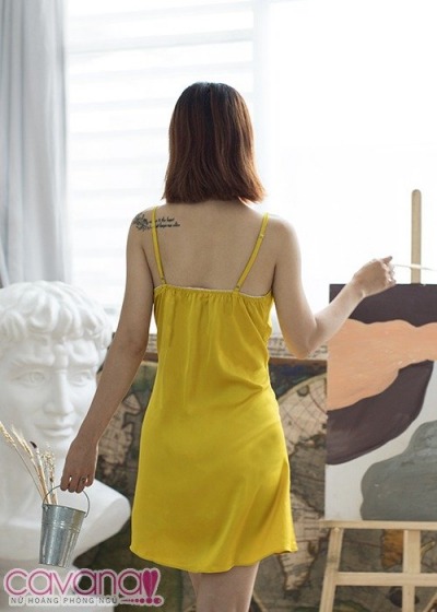Đầm ngủ gợi cảm Như phút ban đầu- vàng
