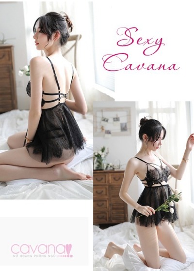 Đầm ngủ gợi cảm Và em đã yêu - đen