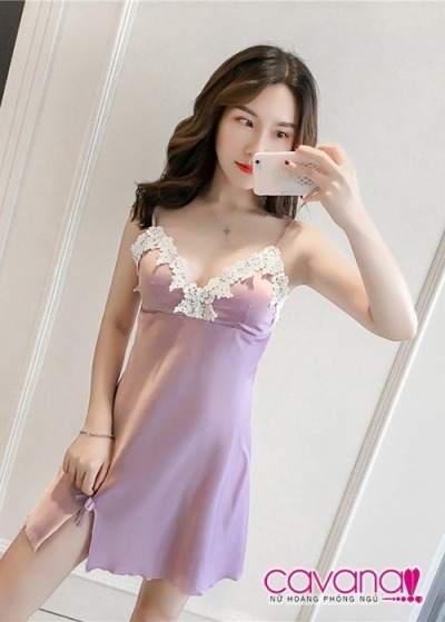 Đầm ngủ gợi tình Kiêu Sa - Tím Lavender