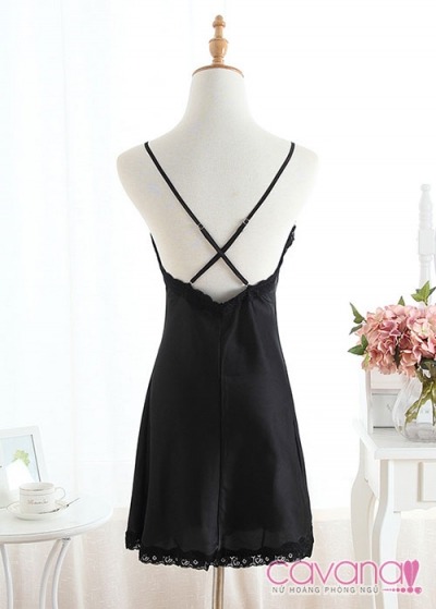 Đầm ngủ quyến rũ Bùa Yêu -  Đen