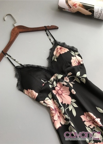 Đầm ngủ quyến rũ Vườn Địa Đàng - Đen