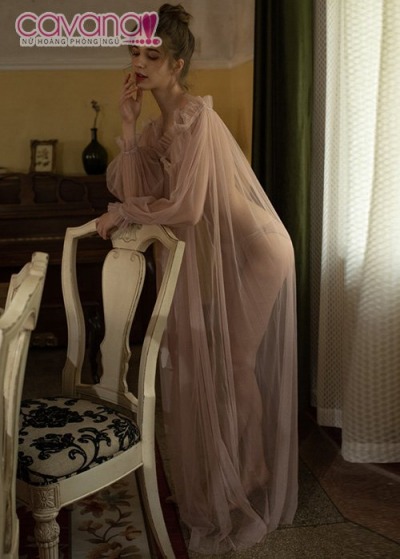 Đầm ngủ siêu mòng Nụ Thường Xuân - Hồng Nhạt