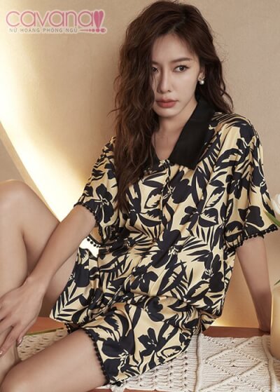 Đồ bộ Pijma mặc ở nhà Nắng Nhiệt Đới - Vàng Đen