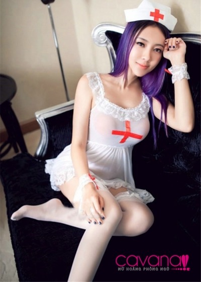 Đồ ngủ Cosplay gợi cảm Y Tá Của A Tí