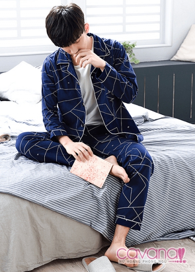 Đồ ngủ đôi Pijama Hồng Xanh Kẻ Sọc Dài