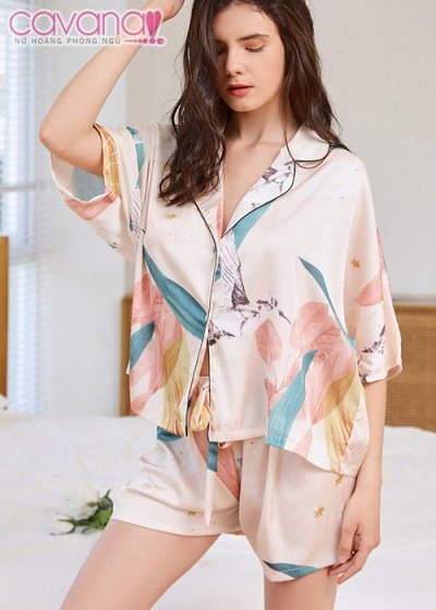 Đồ ngủ Pijama nữ Rừng Nhiệt Đới - Hồng Nhạt