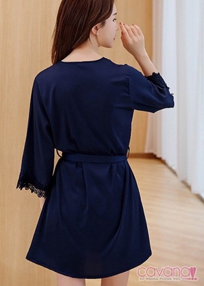 Set đầm ngủ quyến rũ Hương tình yêu - xanh đen