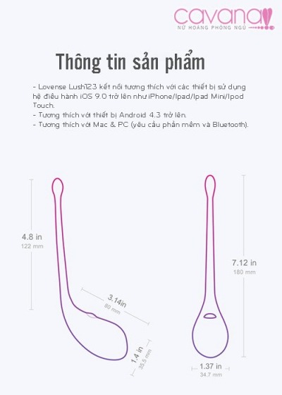Trứng rung tình yêu Lush Lovense