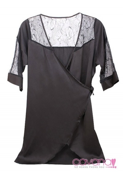 Váy ngủ gợi cảm Dáng Huyền - Đen