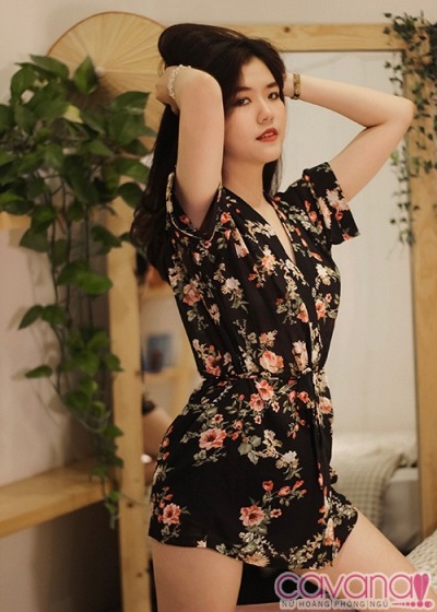 Váy ngủ gợi cảm Nét Xuân Thì - Đen