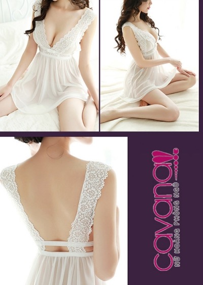 Váy ngủ gợi cảm Thiên Thần Của Anh - Trắng