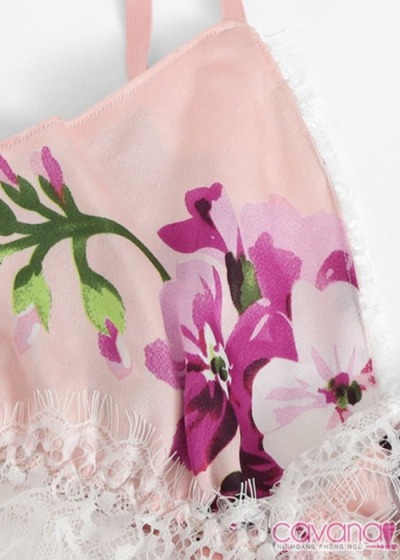 Đồ ngủ gợi cảm Vườn yêu - Hồng