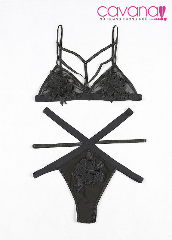 Bra set Hoa Dại - Đen Bra set Hoa Dại - Đen