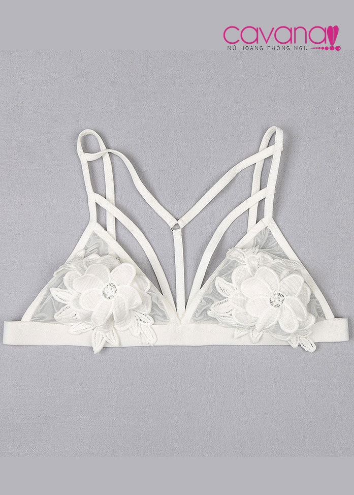 Bra set Hoa Dại - Trắng Bra set Hoa Dại - Trắng