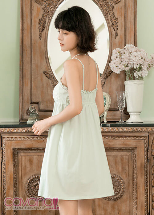 Đầm ngủ 2 dây mặc nhà Nắng Ban Mai - Xanh Nhạt Đầm ngủ 2 dây mặc nhà Nắng Ban Mai - Xanh Nhạt