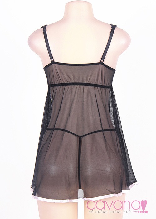 Đầm ngủ Bigsize Cục Cưng - Đỏ Đen