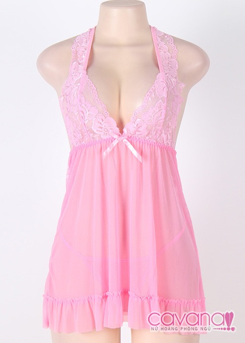 Đầm ngủ Bigsize Duyên Dáng - Hồng Đầm ngủ Bigsize Duyên Dáng - Hồng