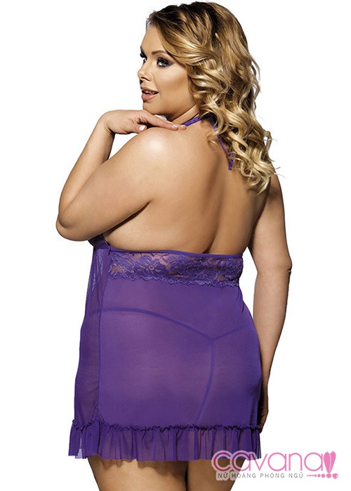 Đầm ngủ Bigsize Duyên Dáng - Tím Đầm ngủ Bigsize Duyên Dáng - Tím