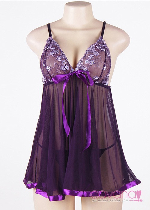 Đầm ngủ Bigsize Nét Đẹp Tiềm Ẩn - Tím