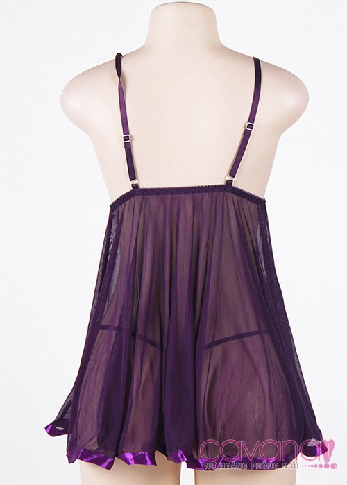 Đầm ngủ Bigsize Nét Đẹp Tiềm Ẩn - Tím