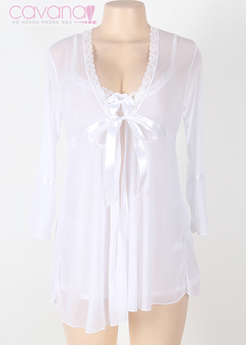 Đầm ngủ bigsize Người Tình Mùa Đông - Trắng