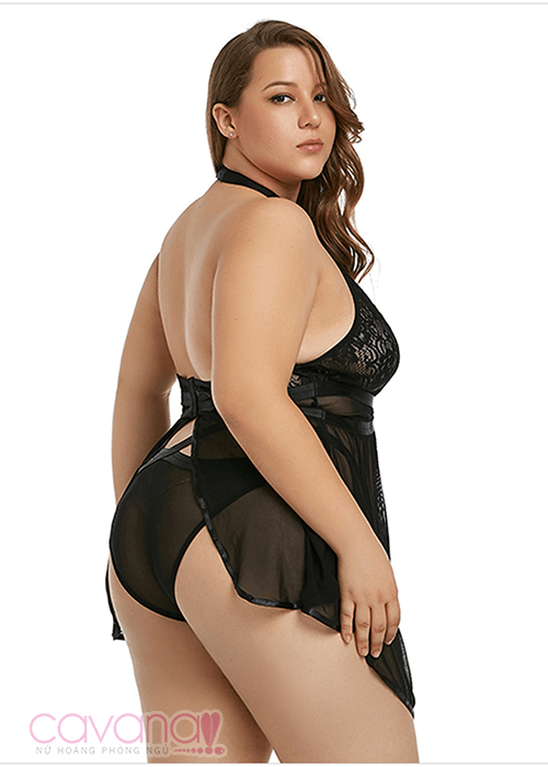 Đầm ngủ Bigsize Sau ánh hoàng hôn- Đen Đầm ngủ Bigsize Sau ánh hoàng hôn- Đen