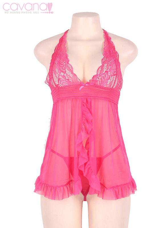 Đầm ngủ Bigsize Tuổi mộng - Hồng Đầm ngủ Bigsize Tuổi mộng - Hồng