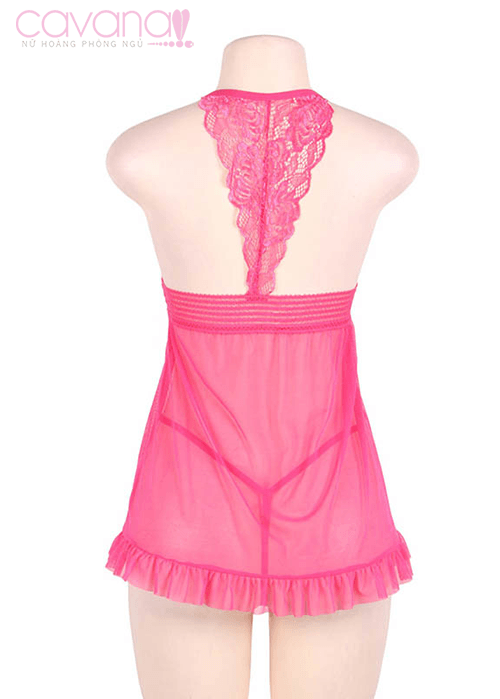 Đầm ngủ Bigsize Tuổi mộng - Hồng Đầm ngủ Bigsize Tuổi mộng - Hồng