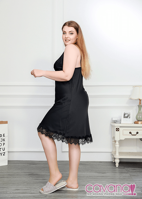 Đầm ngủ Bigsize Vì đó là em - Đen