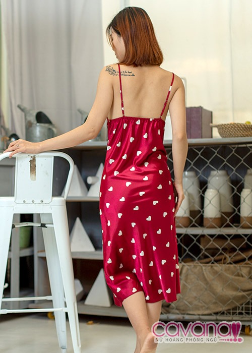 Đầm ngủ cao cấp Vườn Tình Yêu - Đỏ Đầm ngủ cao cấp Vườn Tình Yêu - Đỏ