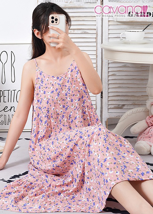 Đầm ngủ dài Vườn Xuân nhiều màu Đầm ngủ dài Vườn Xuân nhiều màu