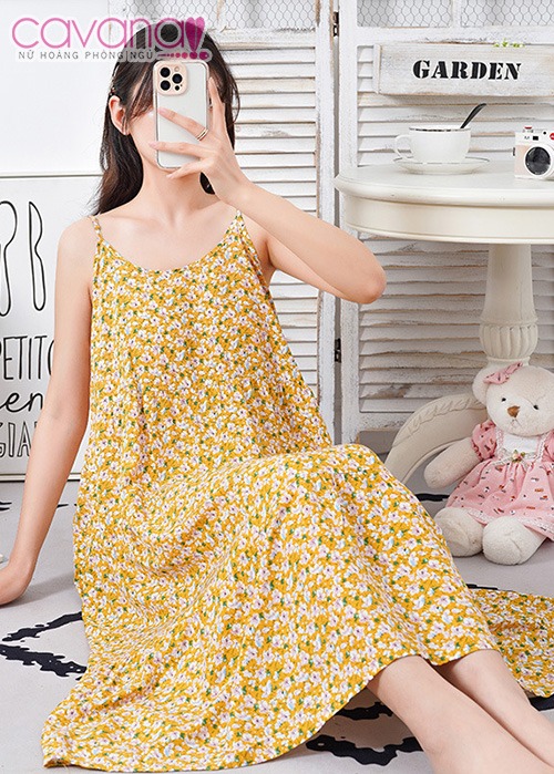 Đầm ngủ dài Vườn Xuân nhiều màu Đầm ngủ dài Vườn Xuân nhiều màu