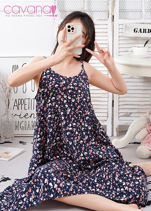 Đầm ngủ dài Vườn Xuân nhiều màu Đầm ngủ dài Vườn Xuân nhiều màu