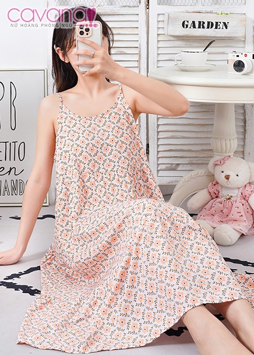 Đầm ngủ dài Vườn Xuân nhiều màu Đầm ngủ dài Vườn Xuân nhiều màu