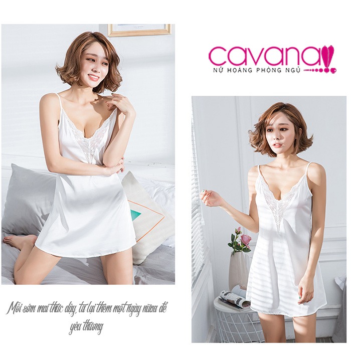 Đầm ngủ gợi cảm Ban Mai Tình Yêu - Trắng