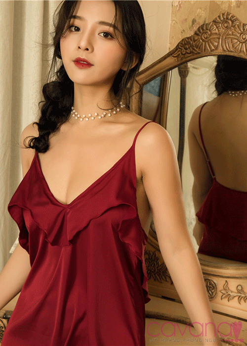 Đầm ngủ gợi cảm Đoá Hoa Ẩn Mình - Đỏ